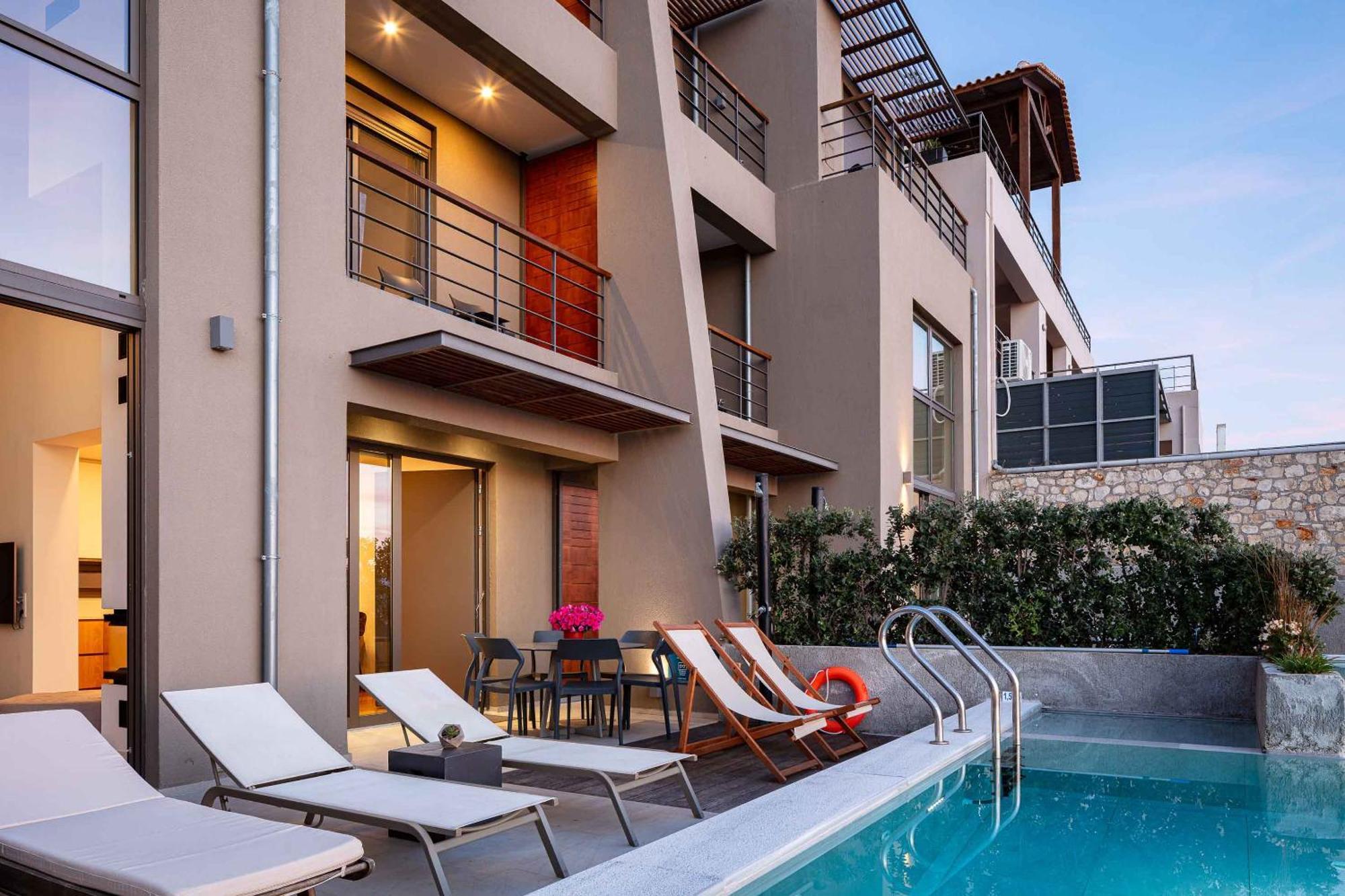 Omnia Luxury Villas - "Heated" Pools & Breathtaking Seaviews! Chania  Eksteriør billede