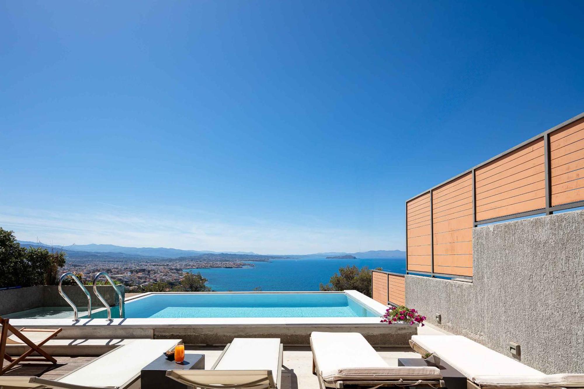 Omnia Luxury Villas - "Heated" Pools & Breathtaking Seaviews! Chania  Værelse billede